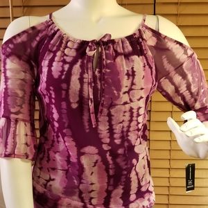 INC PURPLE COLD SHOULDER